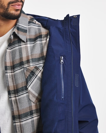 Navy Fleece Lined Waterproof Anorak