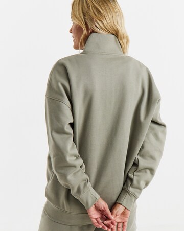 Gym King Shadow 1/4 Zip Funnel Neck - Green