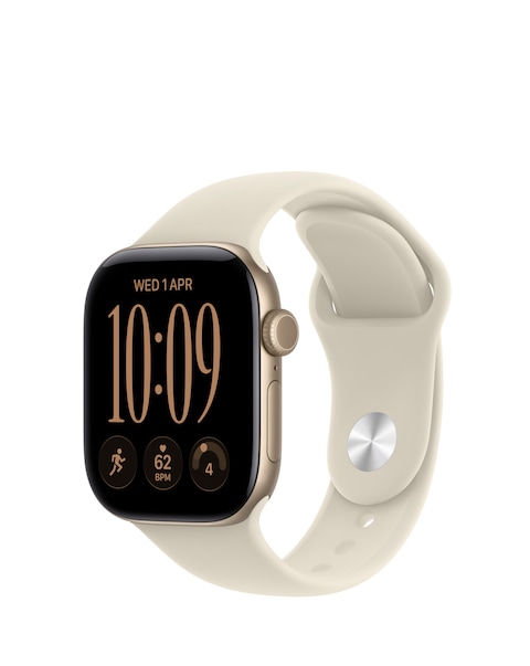 Apple Watch Series 12 GPS 42mm - Light Gold Aluminium/Sand Sport Band - M/L