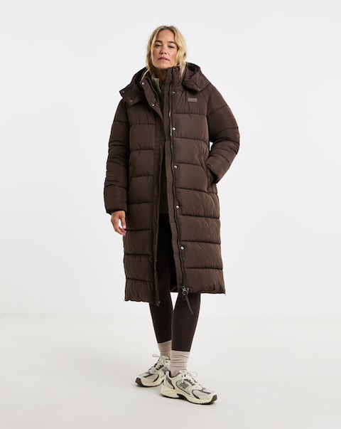 Gym King Longline Quilted Puffer Coat