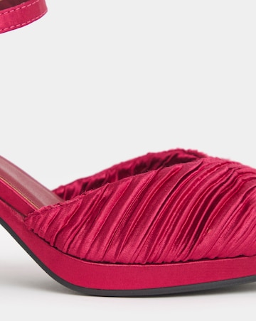 Eve Pleated Two Part Platform Heels - Wide Fit (E)