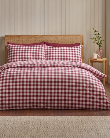 Catherine Lansfield Brushed Gingham Duvet Cover Set