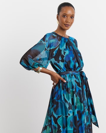 Joanna Hope Printed Mesh Maxi Dress
