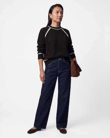 Contrast Crew Neck Knitted Jumper
