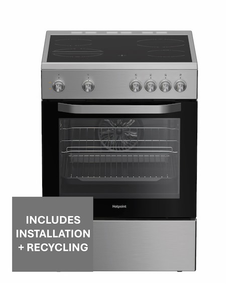 Hotpoint H6V5KMX/UK Electric Single Cooker Multiflow Stainless Steel Install