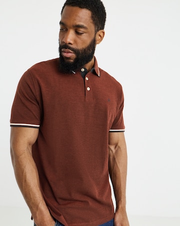 Jack & Jones Paulos Tipped Polo - Brick Red