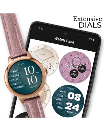 Radley Series 59 AMOLED Leather Strap Smart Watch - Winter Blossom