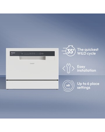 Candy Rapido Table Top Dishwasher- White