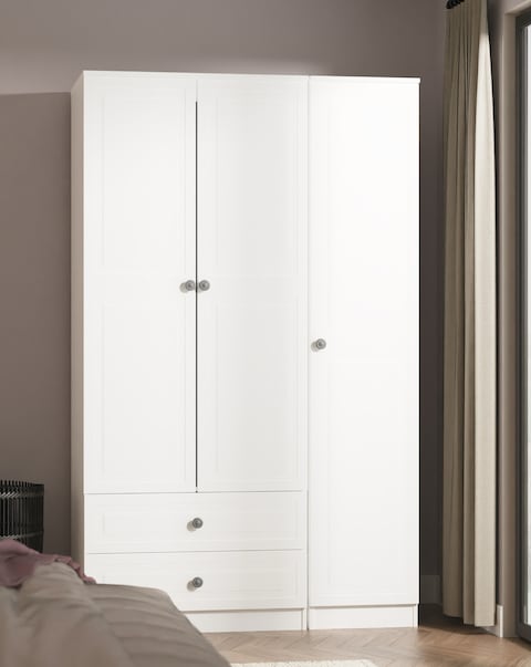 Richmond Triple Wardrobe with 2 Drawers