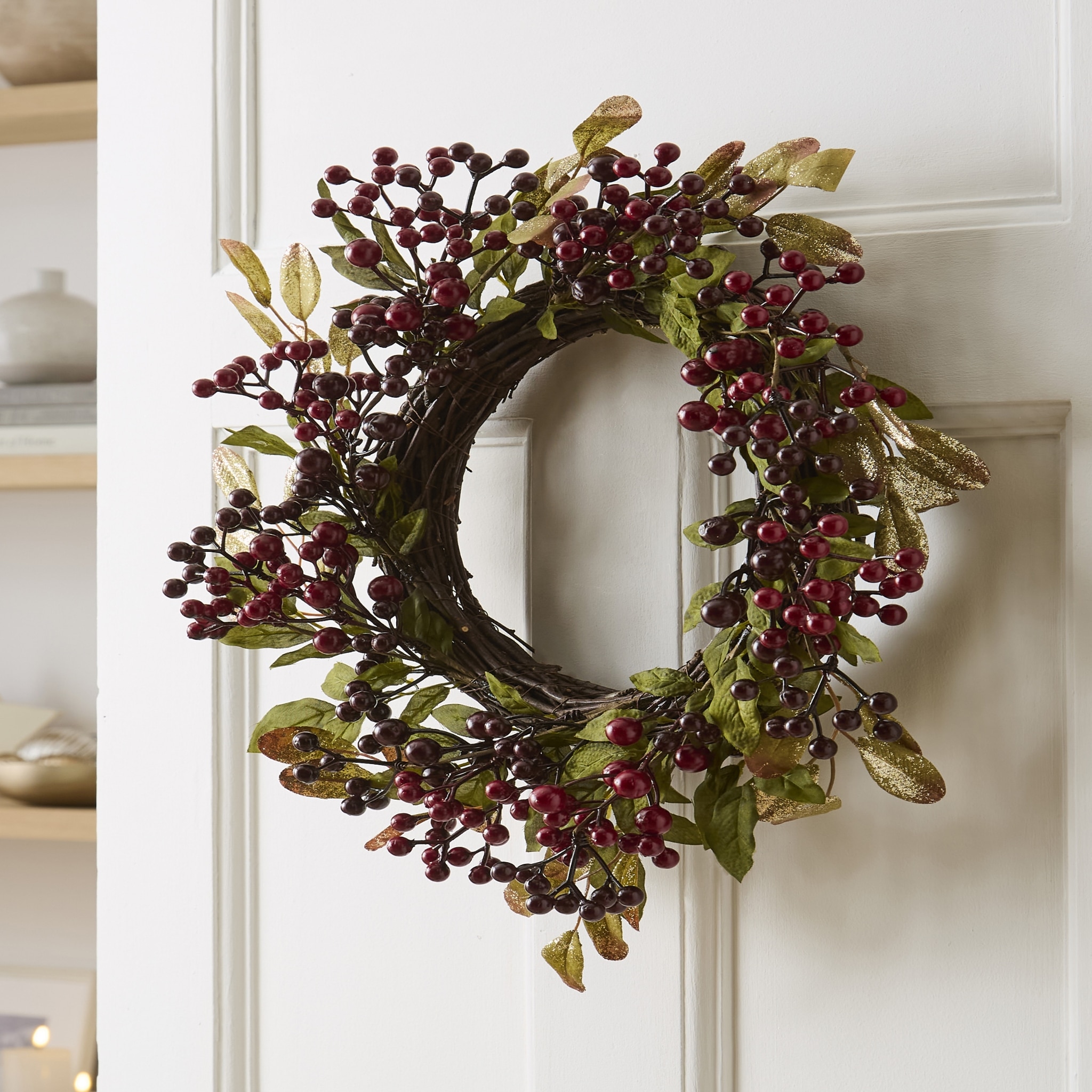 Christmas wreath on a door