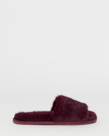 Maisie Fluffy Mule Slippers - Wide Fit (E)