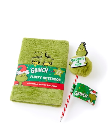 Grinch Fluffy Pen & Notebook