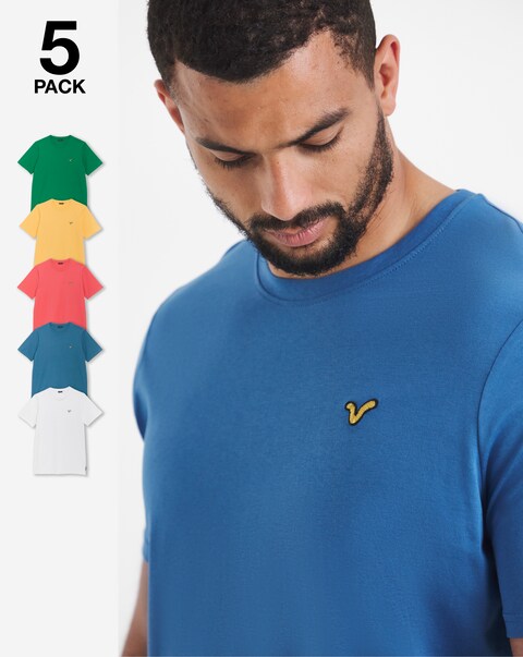 Voi Storm 5 Pack T-Shirts Long Length
