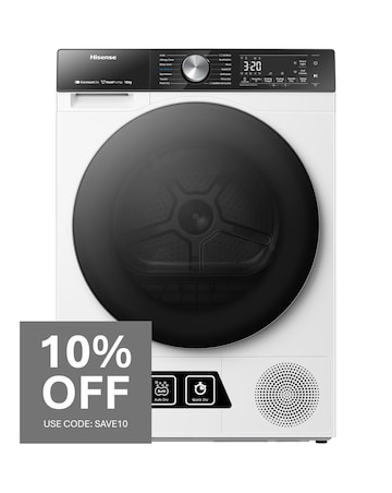 Hisense 5S Series DH5S102BW 10Kg Heat Pump Tumble Dryer - White