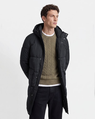 Black Longline Padded Coat