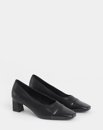 Autumn Flared Block Heel Court Shoes - Extra Wide Fit (EEE)