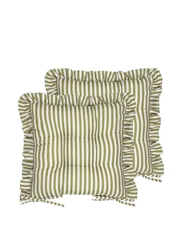 Wylder Millie Ruffle Outdoor Seat Pads - 2 Pack