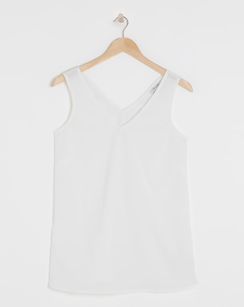 V Neck Woven Vest