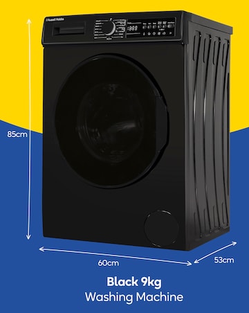 Russell Hobbs RH914W116B 9kg 1400rpm Washing Machine Black + Install