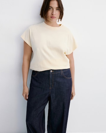 Mango Wide Leg Rinse-Wash Jeans