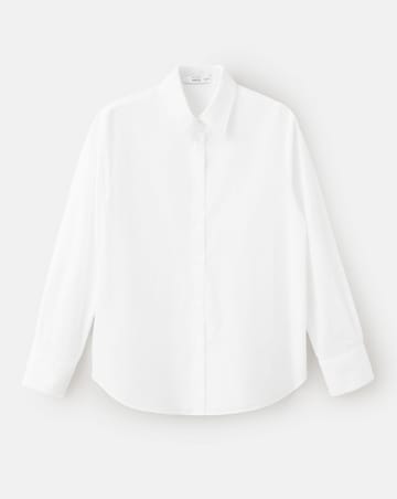 Mango Cotton And Lyocell Blend Straight Shirt