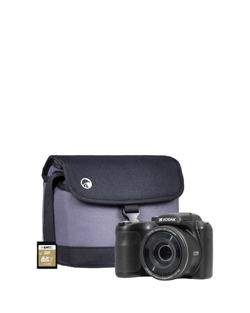 Kodak PIXPRO AZ255 16MP 25x Astro Zoom Bridge Camera - Black + 32GB SD + Case