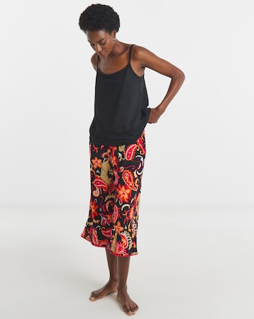 Figleaves Leopard Blanket Stitch Culotte Pyjama Set