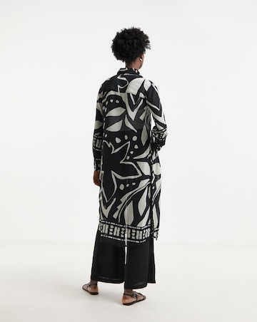 Printed Longline Chiffon Shirt