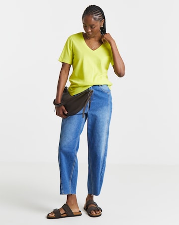 Simply Be Blue & Lime 2 Pack V Neck T-Shirts