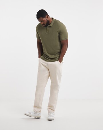 Pique Polo Long Length-Olive