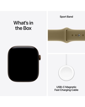 Apple Watch Series 12 GPS 46mm - Dark Bronze Aluminium/Olive Sport Band - M/L