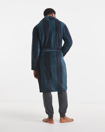 Stripe Fleece Dressing Gown