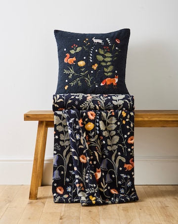 Woodland Animals Fleece Throw