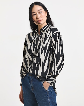 Printed Linen Mix Shirt