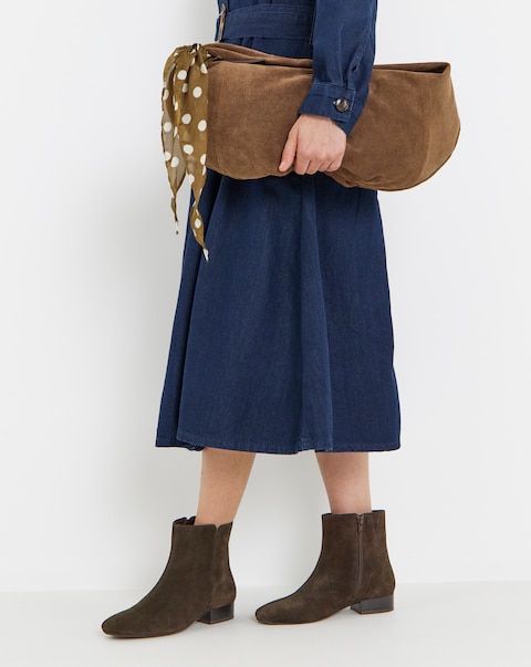 Candice Classic Suede Ankle Boots - Extra Wide Fit (EEE)