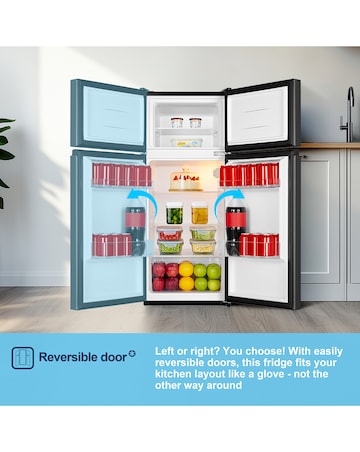 Fridgemaster MTM48120EB Fridge Freezer - Black E Rated