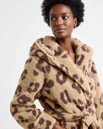 Leopard Teddy Dressing Gown