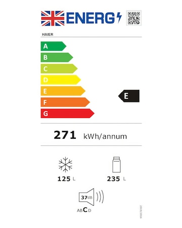 Haier Combi 3DR Series 5 HTW5618ENMG 180cm Refrigerator Inox + Install
