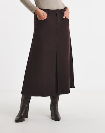 Chocolate A Line Denim Skirt