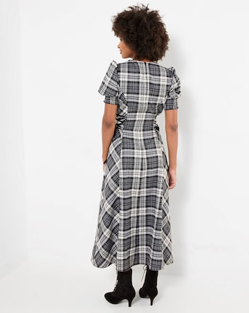 Joe Browns Luna Check Lace Up Side Maxi Dress