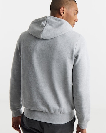 Lacoste Classic Zip Through Hoodie - Grey Marl