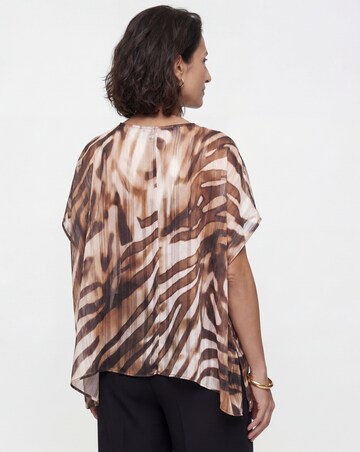 Joanna Hope Animal Print Asymmetric Blouse