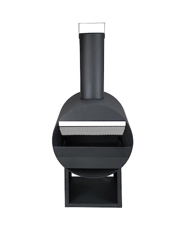 Charles Bentley Black Steel Chimenea