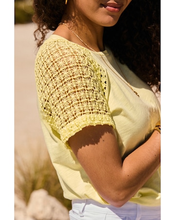 Sosandar Crochet Detail Tshirt