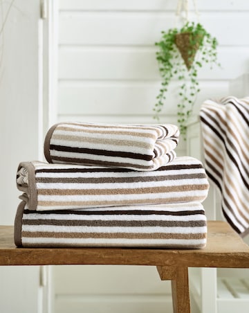 Deyongs Bliss Linear 100% Cotton 550GSM Striped Towel