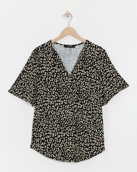 V-Neck Angel Sleeve Top