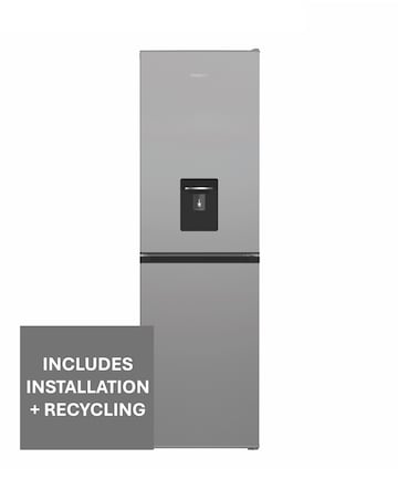 Hotpoint HPKH 1261W S4UK 50/50 Fridge Freezer Water Dispenser Silver + Install