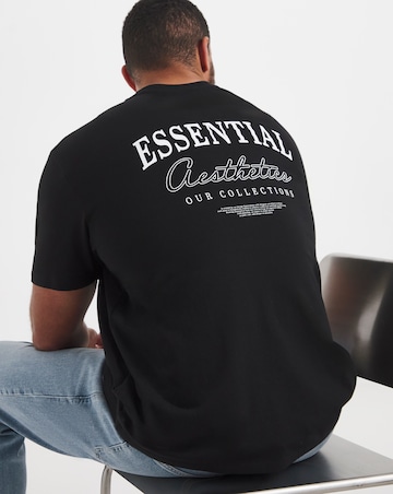 Jack & Jones Organic Relaxed Studio Back Print Tee - Black