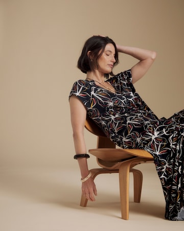 Julipa Printed Cap Sleeve Midi Dress
