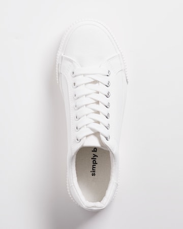 Sicilly Canvas Trainers Chunky Ribbed Sole - Extra Wide Fit (EEE)